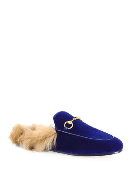 gucci mule platform|Gucci velvet mules with fur.